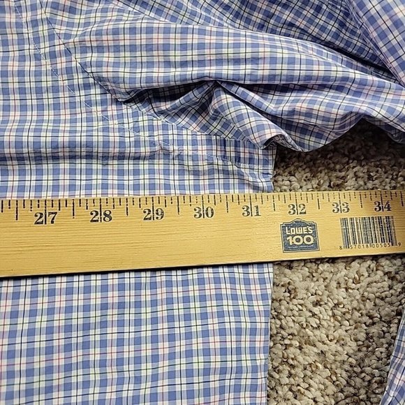 Polo by Ralph Lauren Blue Checkered Casual Button Down Shirt - Picture 4 of 7